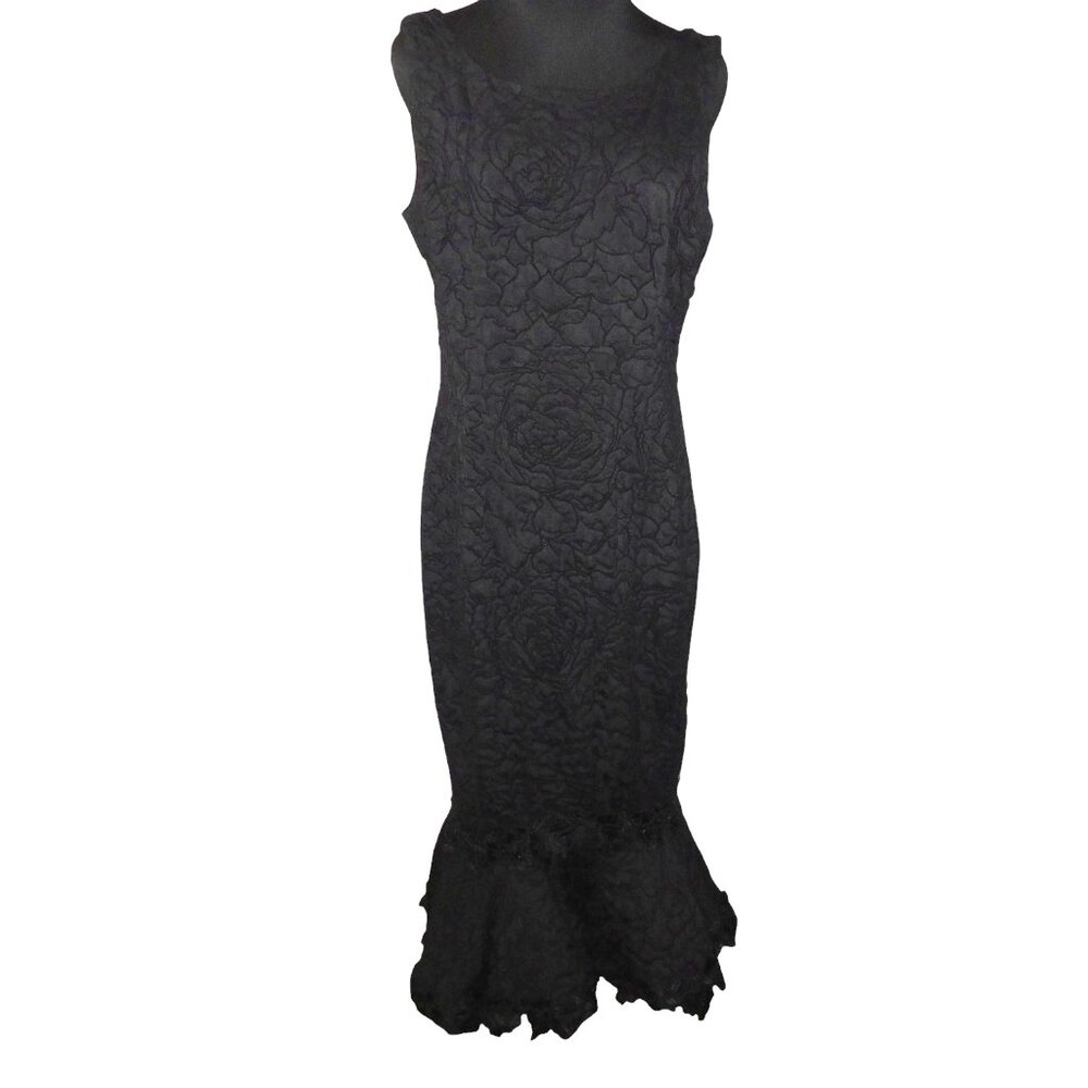 Antthony Studio Black Lace Body Forming Dress Size 14